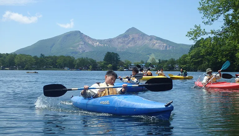 曽原湖カヤック体験