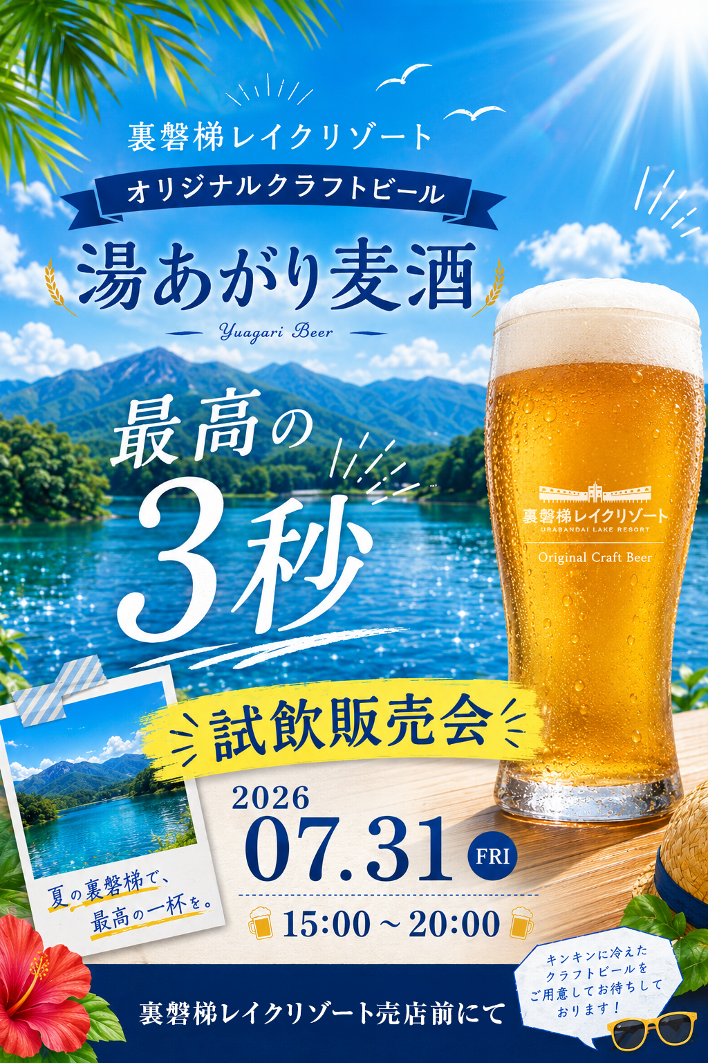【無料試飲】7/31(金)開催!オリジナルクラフトビールで最高の3秒を!