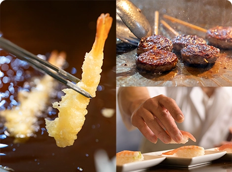 出来たてを味わうライブキッチン