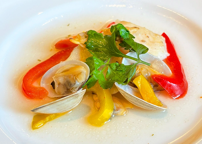 白身魚とあさりのセビーチェ仕立て